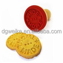 New home made custom cookie stamp silicone chock silicon cookie stamp for cake decoration