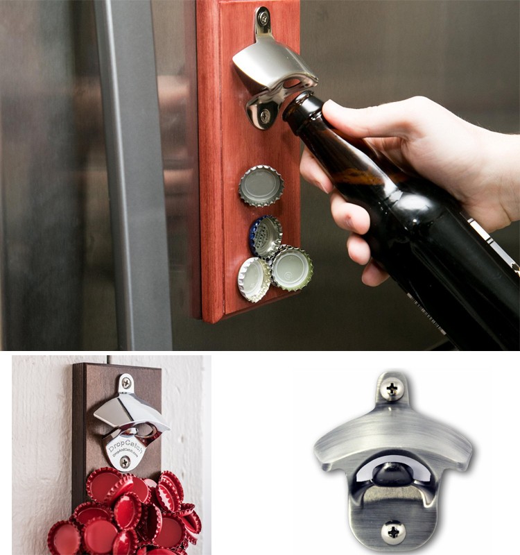 Ntbc01 Wall Mounted Bottle Opener And Cap Catcher With Plank Buy