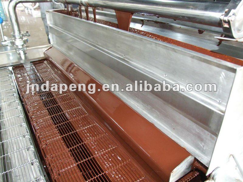 Chocolate enrobing machine