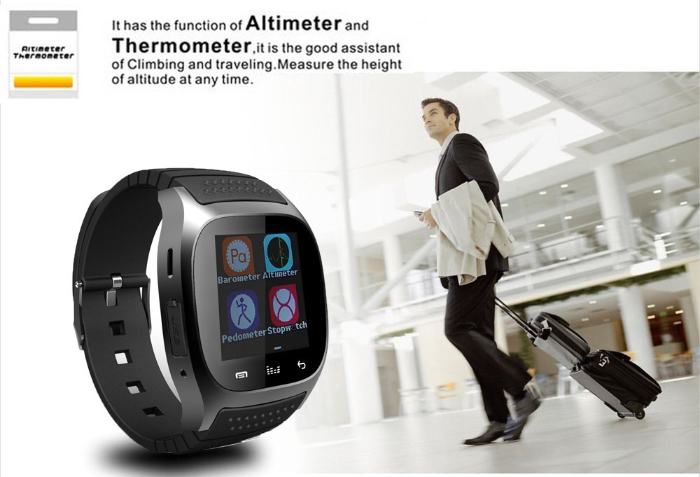 Waterproof Smartwatch M26 Bluetooth Smart Watch With LED Alitmeter Music Player Pedometer For Apple IOS Android Smart Phone 8955