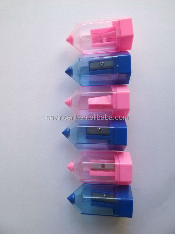Manganese steel pencil shape plastic color pencil sharpener問屋・仕入れ・卸・卸売り
