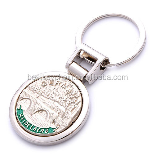 metal souvenir custom keychain heart shaped