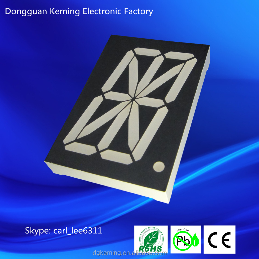 2.3 inch led sign ultra yellow 14 segment display 16 segment led 1 digit