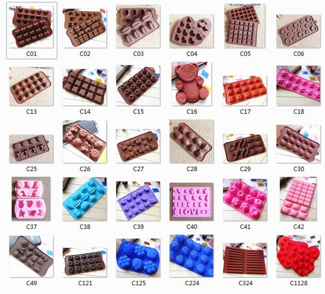 MFG Various shape silicone chocolate molds silicone christmas cake mold