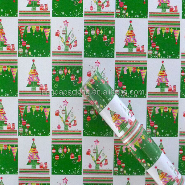 Wholesle 70センチ× 3メートルプリントクリスマスギフト包装紙ロール仕入れ・メーカー・工場