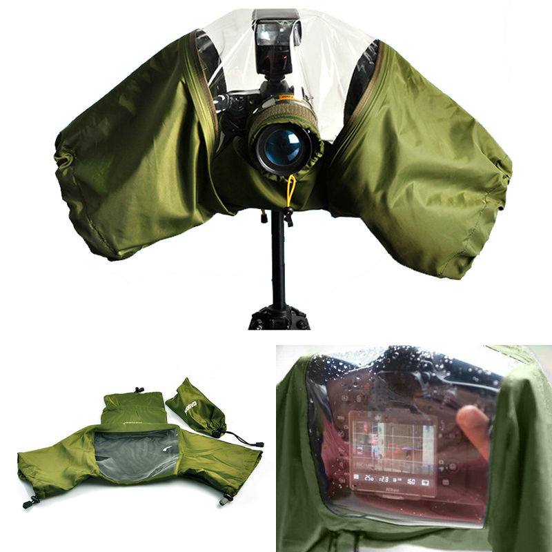 Nylon Impermeable Cubierta de la lluvia protección para Sony Canon Nikon DSLR Funda De Lluvia