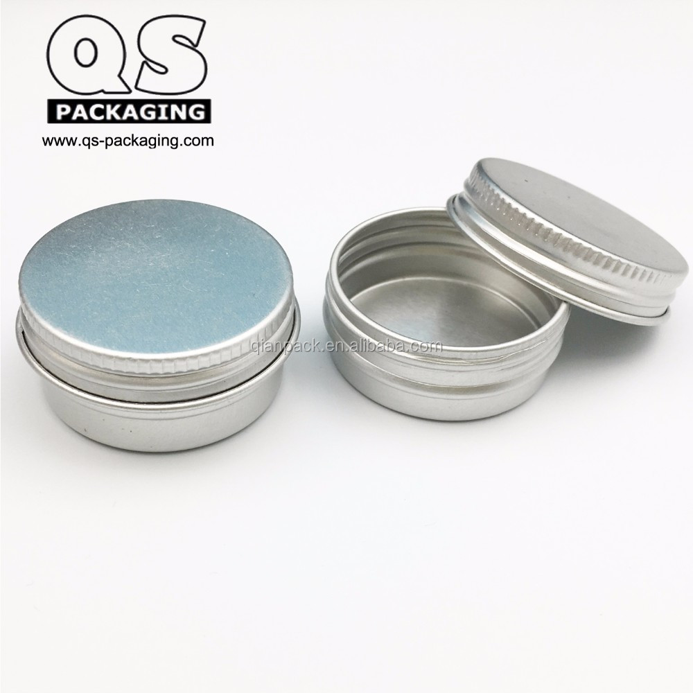 20g Empty Silver Cosmetic Aluminum Jar With Push On Lid Buy Empty