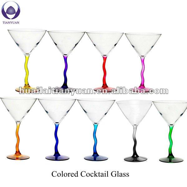 Colored lampworking pyrex borosilicate champagne flute glass
