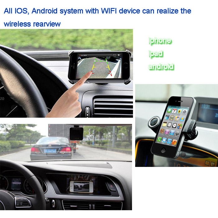 iosのアンドロイド最新の広視野角デジタル信号ワイヤレスwifiアンドロイド用リアビューカメラシステム問屋・仕入れ・卸・卸売り