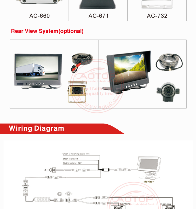 ポータブル画像7'' カーセキュリティモニターtft液晶付カラーテレビ画面4ピンコネクタ、 2av入力、 すべての自動車用モニタースタンド仕入れ・メーカー・工場