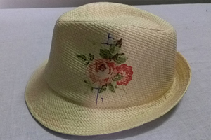 ファッションアクセサリー帽子自然な色の花の印刷された仕入れ・メーカー・工場