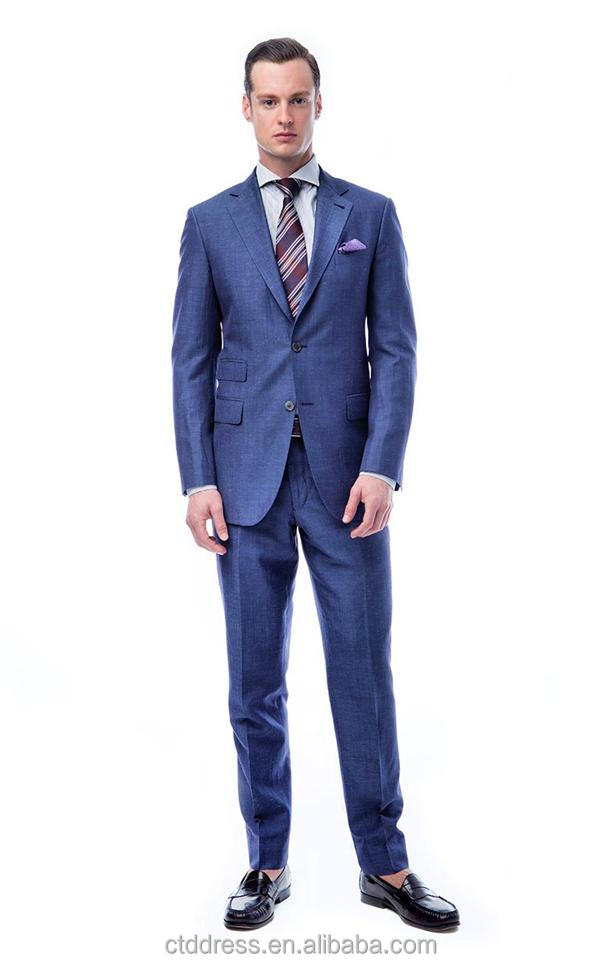 新しいスタイル100％2015ファインウール濃い紺のスーツメンズスーツをカスタマイズする仕入れ・メーカー・工場