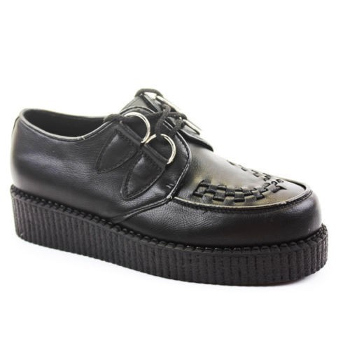 WOMENS SHOES CREEPERS PLATFORM WEDGE LACE UP SHOES CASUAL SHOES BOOTS