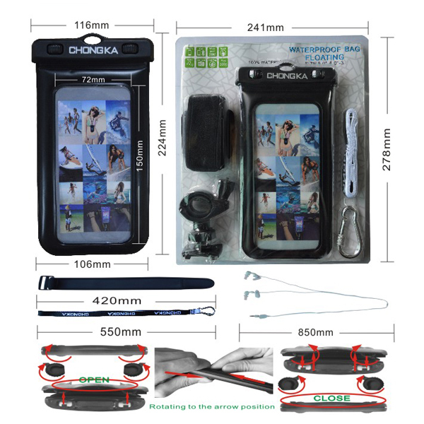 新しいデザインの安価な携帯電話のドライ防水ケース仕入れ・メーカー・工場