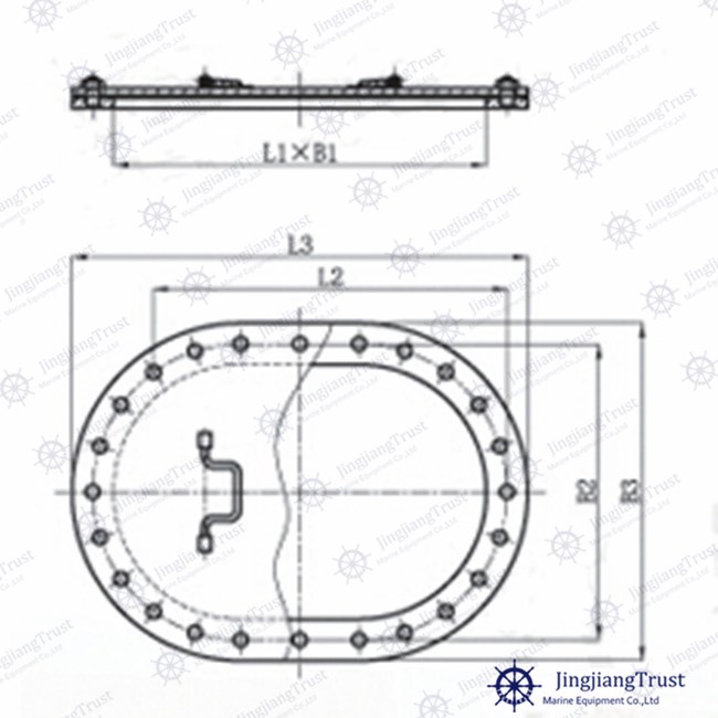 Marine B Type Ship Steel Manhole Hatch Cover For Ship - Buy Manhole ...