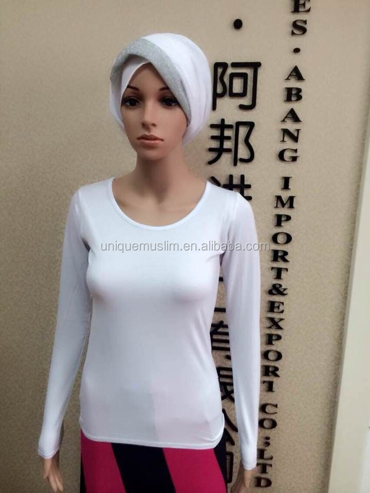 ボディーシャツsl014長いコットンジャージ、 摩耗underscarf半袖の服仕入れ・メーカー・工場