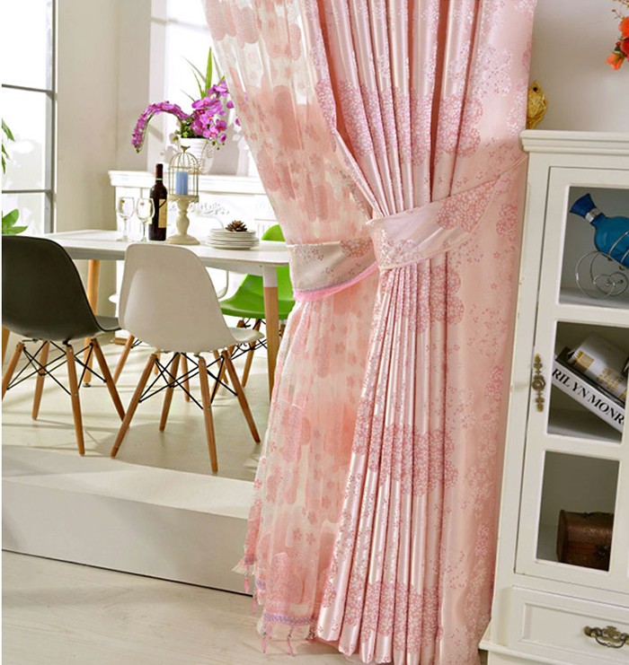 Nuevo diseño chicas último cuarto cortina 2016, tul rosa jacquard ...