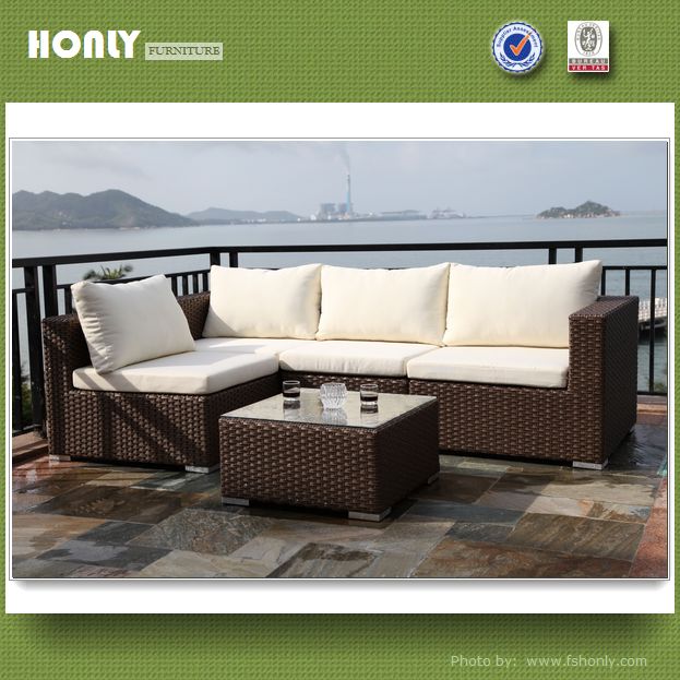 Balcony furniture set rattan garden sofa rattan garden sectional sofa furniture set