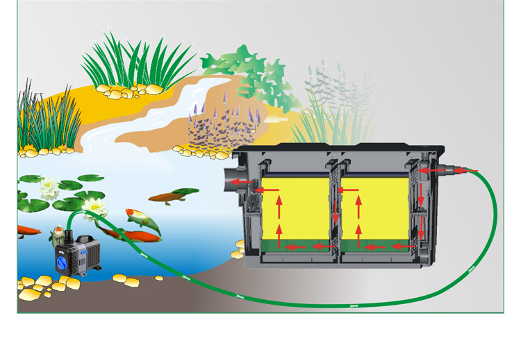 鯉が泳ぐ池フィルター付きsunsuncbf-550紫外線クラリファイヤー仕入れ・メーカー・工場