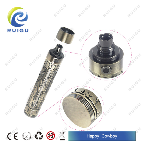 High Capacity Ego Thread 2200mah Happy Cowboy Trademark Battery
