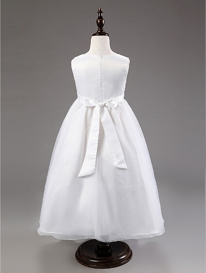 白いチュールフラワーガールのドレスプリンセスページェントパーティー誕生日ウェディングドレス仕入れ・メーカー・工場