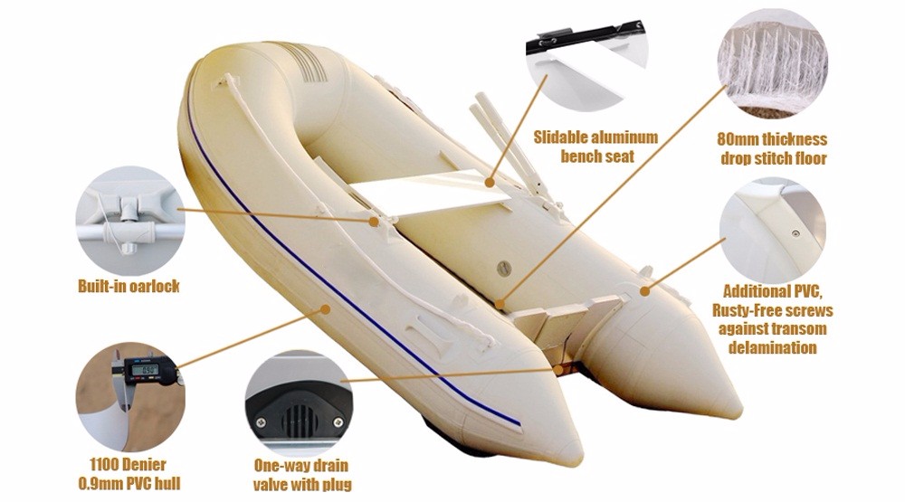 3m inflatable aluminum floor boat GSA300-006