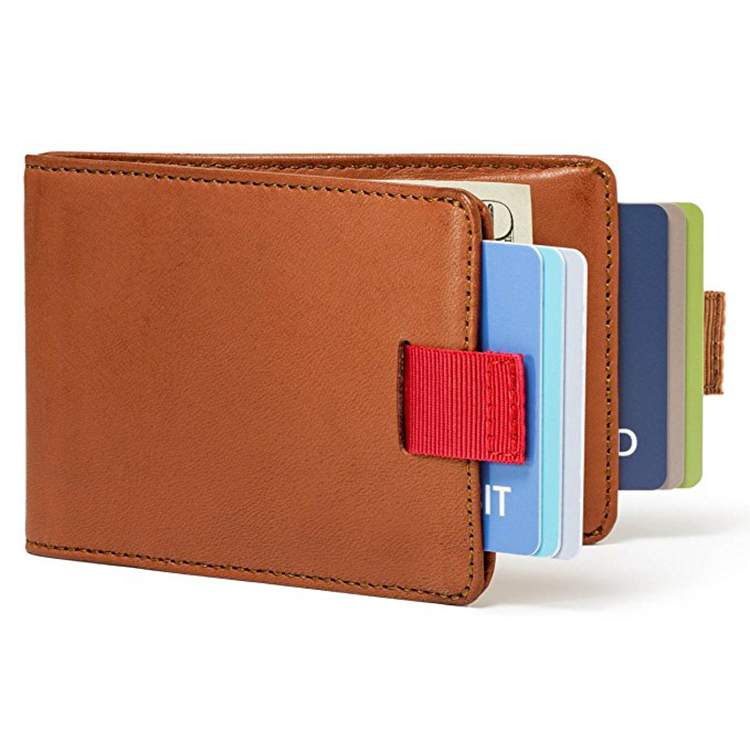 Men Genuine Leather RFID Money Clip Slim Wallet ID Credit Card Holder Coffee New