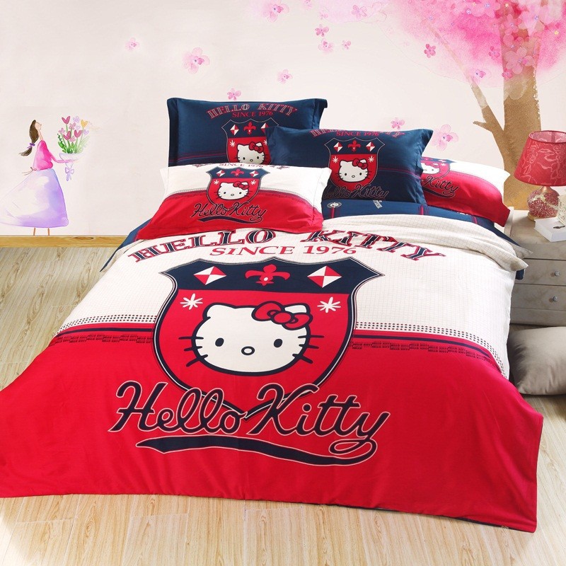 2019 Lovely Comforter Cover!! Hello Kitty Bedding Set For Girls&Kids