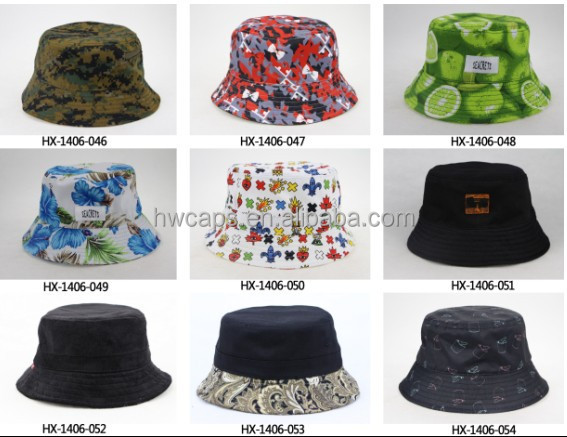 デザイン、 独自のファッションの綿安いバケツの帽子プレーン卸売絞り染めバケツ型帽子問屋・仕入れ・卸・卸売り