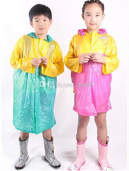 PVC raincoat pearl students raincoat poncho take bag children conjoined raincoat