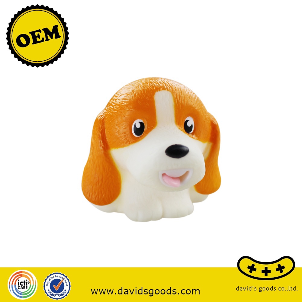 hot sale small plastic yellow pvc dog toy