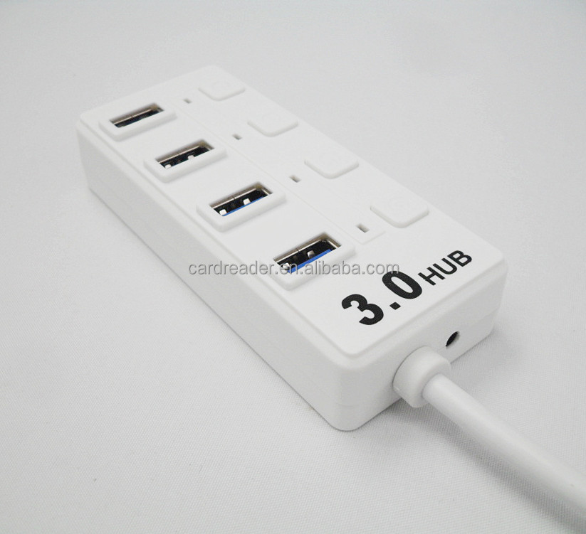 4ポートusbハブ3.0独立したスイッチ& ledライト付き問屋・仕入れ・卸・卸売り