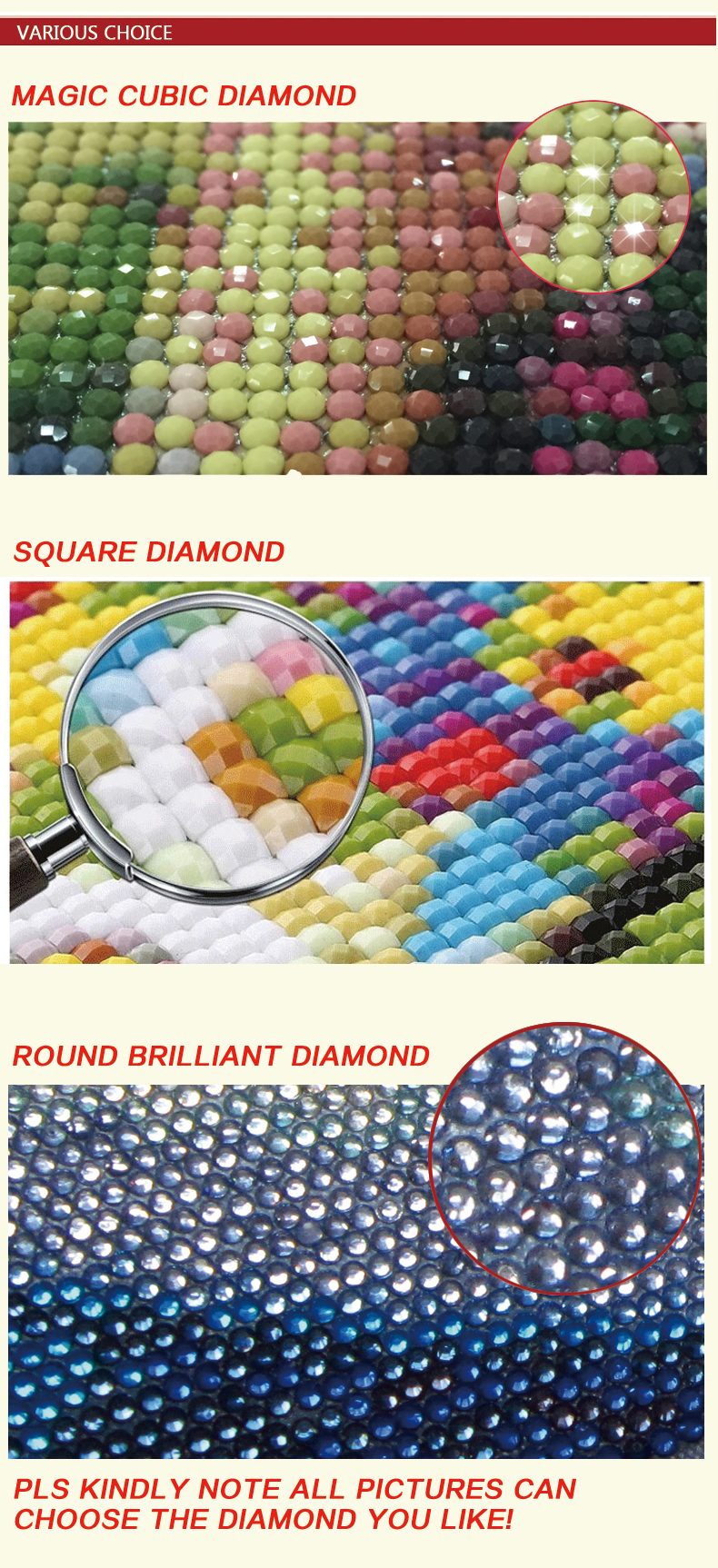 GZ255 canvas diamond painting with 2.5mm round diamond