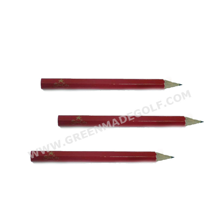 赤い木製ゴルフ六角鉛筆のバルク、 安いゴルフ鉛筆仕入れ・メーカー・工場
