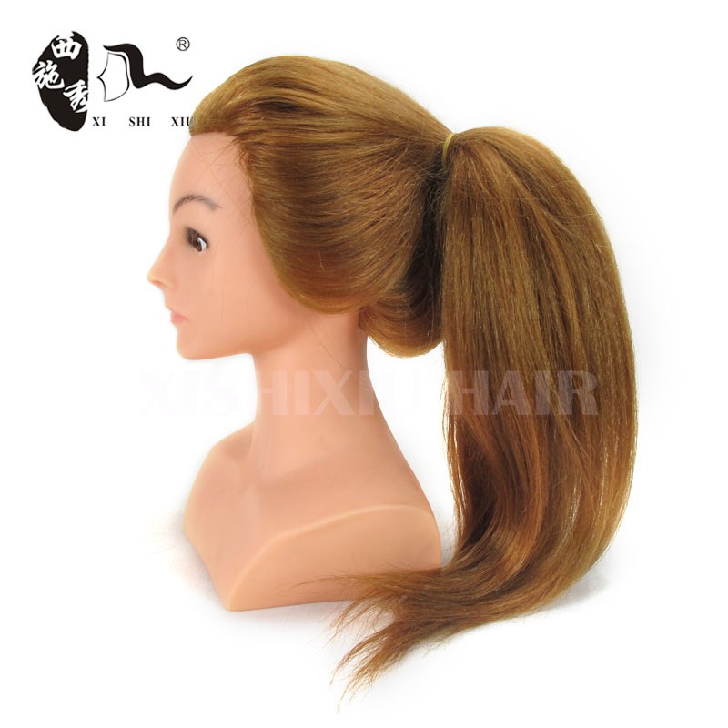 Training Head With Shoulders plastic Mannequin Head With Hair Salon Equiment Mannequin Heads