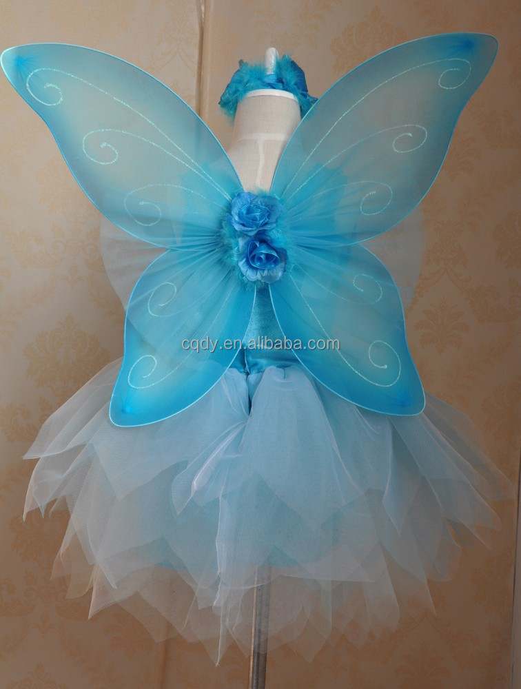 Flowergirl dress with fairy wings