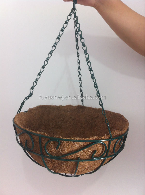 庭の植物をぶら下げバスケット付きココナッツライナー用販売仕入れ・メーカー・工場