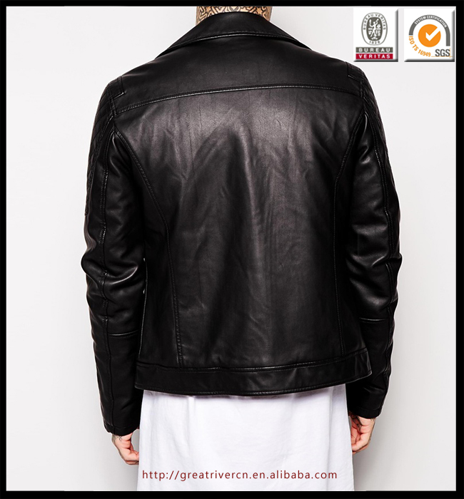 卸売都市デザイナー服黒バイカーの革のジャケット仕入れ・メーカー・工場