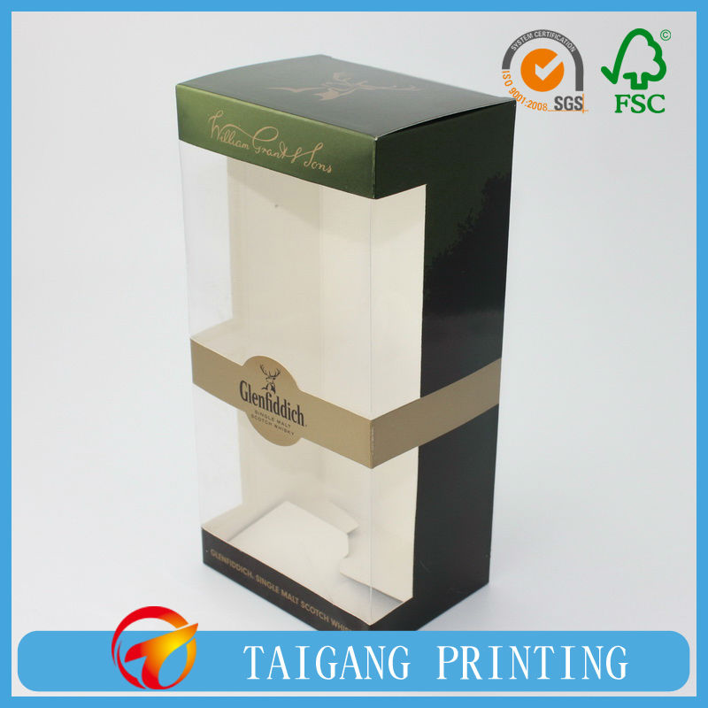 luxury paper card wine box & custom paper wine box with windows patched
