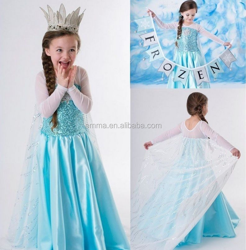 美しいエルザ衣装プリンセスリトル女の子の冷凍エルザドレス卸売BC14165仕入れ・メーカー・工場