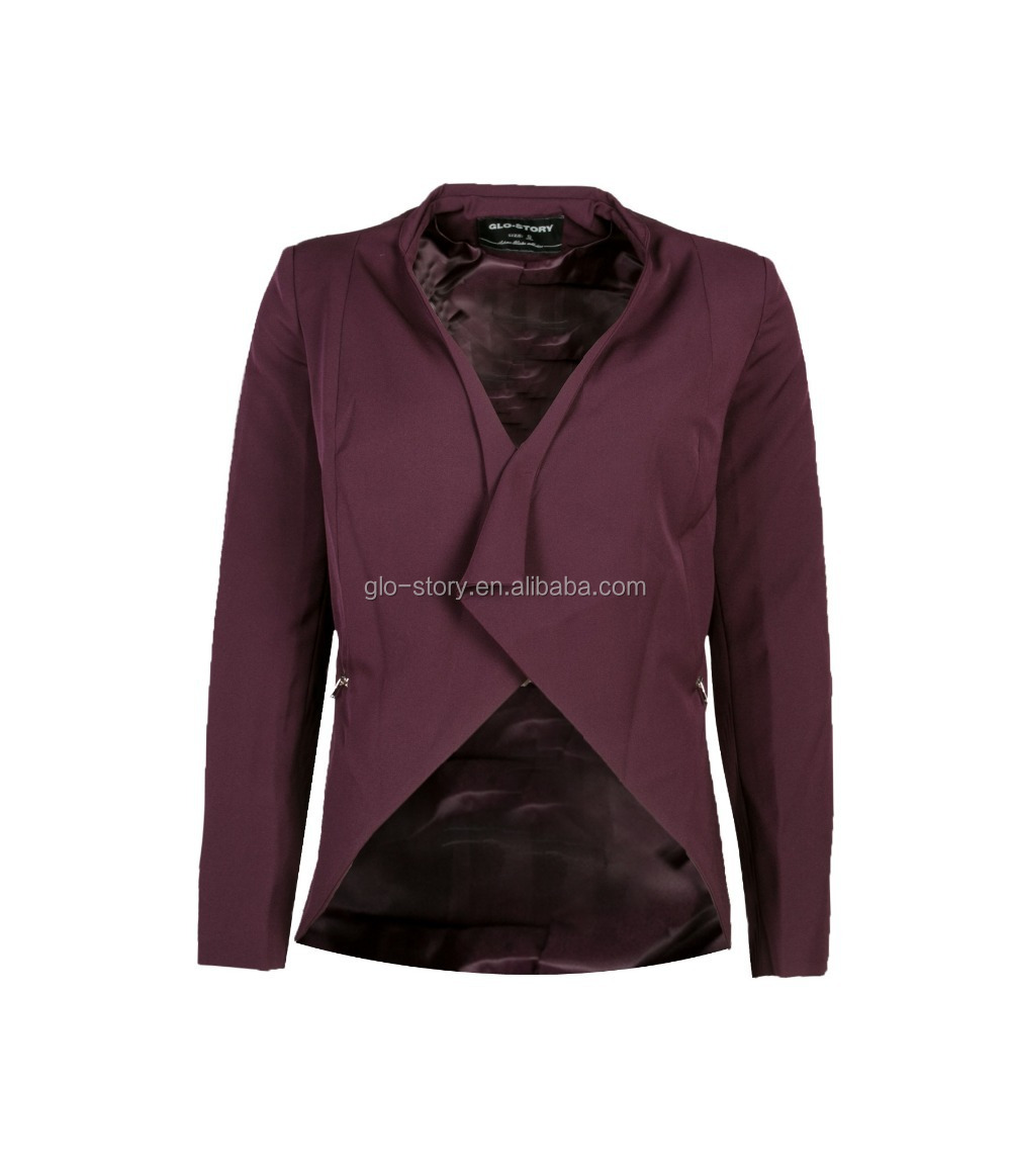 Glo- 物語紫のスーツ女性用ブレザーのジャケット仕入れ・メーカー・工場