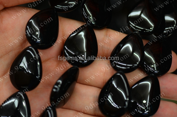 wholesale natural stone black onyx gem stone round bead strand 4