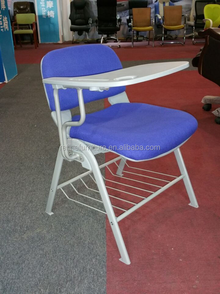 ブルー生地スタッカブル学生学校椅子書き込みパッド合板RF-T001B仕入れ・メーカー・工場