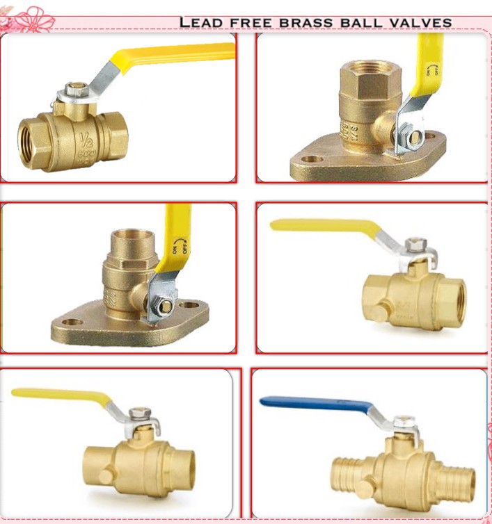 Lead Free Brass Solder Ball Valve Cxc With Drain Buy Lead Free Brass