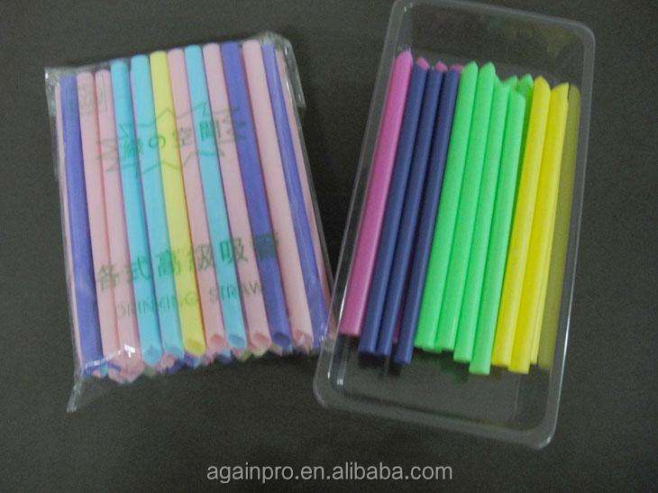 使い捨てpp藁青いプラスチック製のストロー面白いわら卸売問屋・仕入れ・卸・卸売り