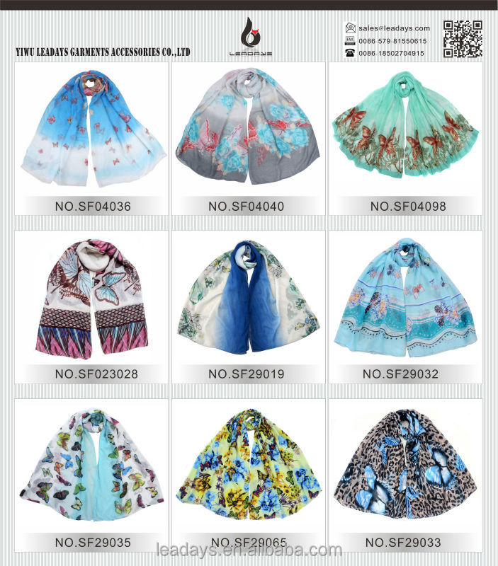 2014年紫蝶春と夏のファッションスカーフ問屋・仕入れ・卸・卸売り