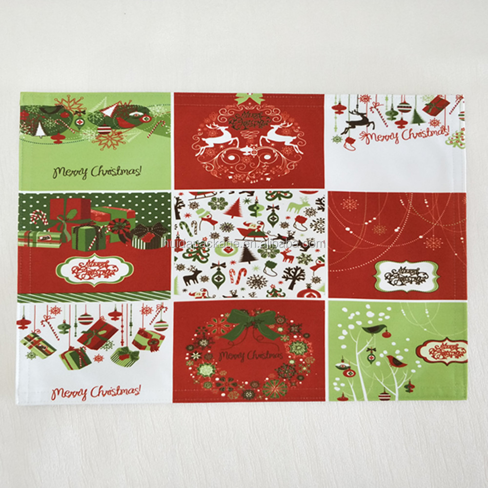 Merry Christmas Table Decoration And Accessories Dinning Place Mats And