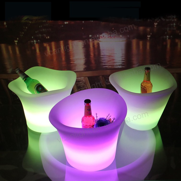 Night Club Chargeable Beer Ice Bucket With Beer,Plastic Led Grey Goose