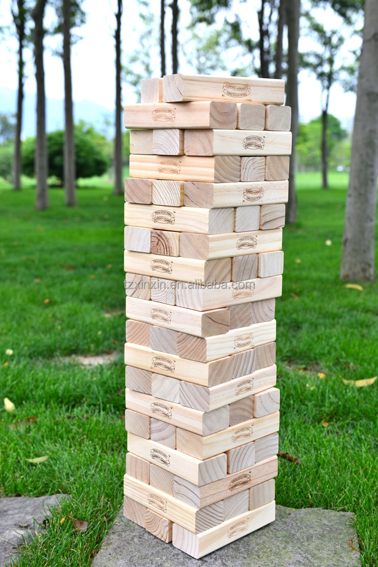 giant wooden jenga blocks