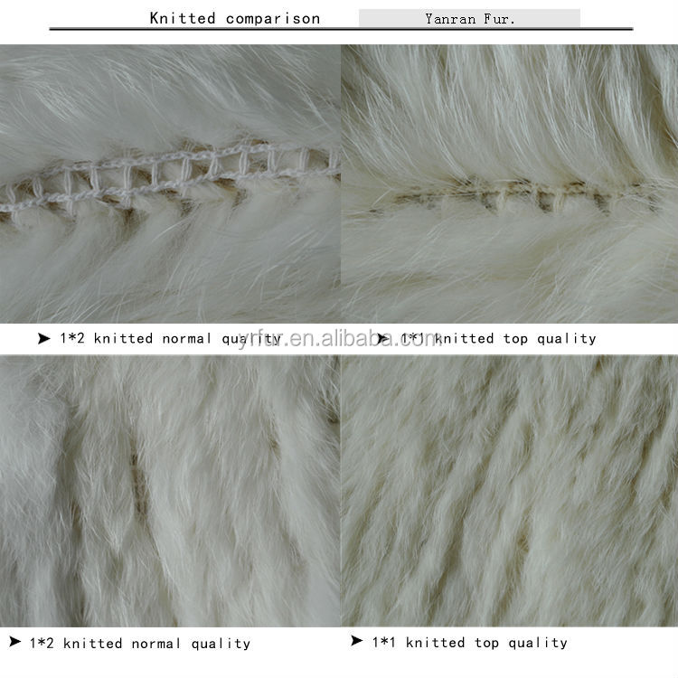 ファッション女性の手袋を編むyr-547リアルラビットファーコート/冬のコート/customized問屋・仕入れ・卸・卸売り